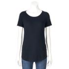 Women's Sonoma Goods For Life Essential Crewneck Tee, Size: Small, Black