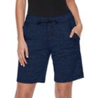 Women's Tek Gear&reg; Weekend Bermuda Shorts, Size: Large, Dark Blue