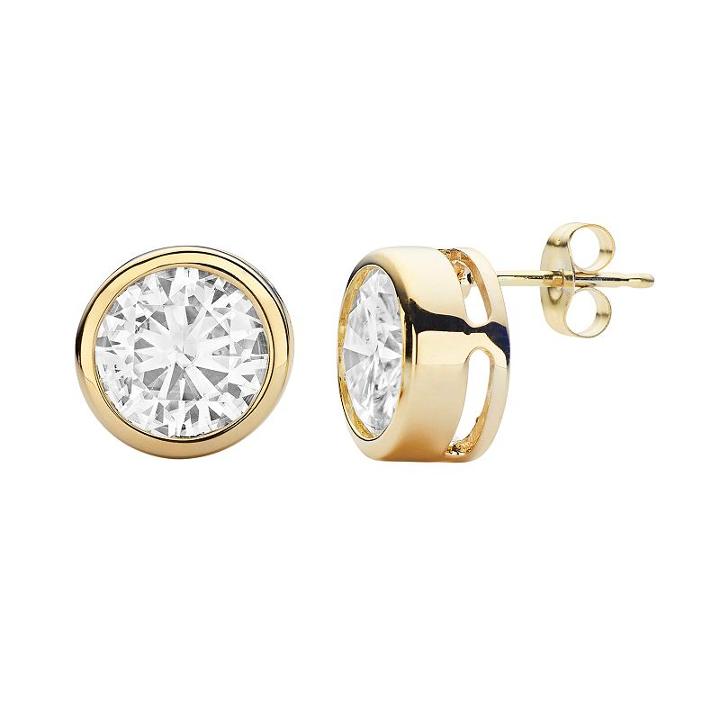 Forever Brilliant 14k Gold 2 3/8 Carat T.w. Lab-created Moissanite Stud Earrings, Women's, White