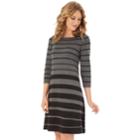 Women's Apt. 9&reg; Stripe Swing Sweater Dress, Size: Small, Charcoal Stripe