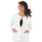 Plus Size Jockey Scrubs Classic Long Sleeve Jacket, Women's, Size: 2xl, White