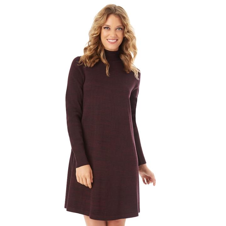 Women's Apt. 9&reg; Turtleneck Swing Dress, Size: Medium, Dark Red