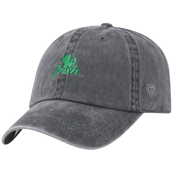 Adult Top Of The World Notre Dame Fighting Irish Local Adjustable Cap, Men's, Grey (charcoal)