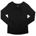 Girls 7-16 & Plus Size French Toast Long Sleeve V-neck Tee, Size: Medium, Black