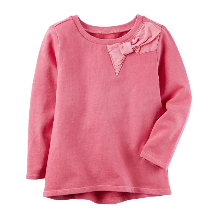 Girl's 4-8 Carter's Bow Sweatshirt, Size: 5, Pink