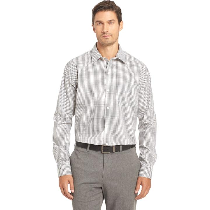 Men's Van Heusen Traveler Stretch Classic-fit No-iron Button-down Shirt, Size: Small, White Oth