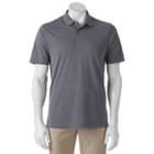 Men's Grand Slam Regular-fit Striped Performance Golf Polo, Size: Xxl, Med Grey