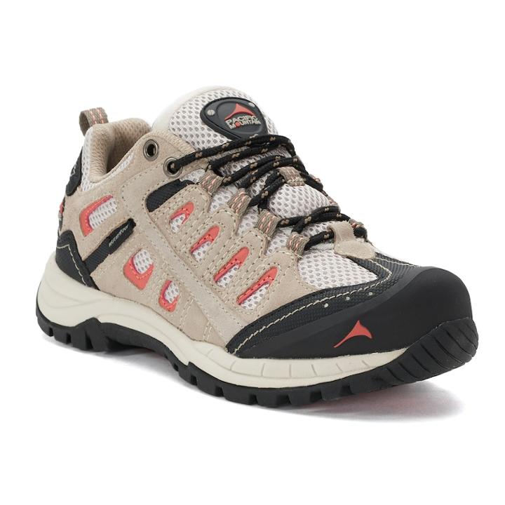 Pacific Mountain Sanford Lo Women's Waterproof Hiking Shoes, Size: Medium (7), Beig/green (beig/khaki)