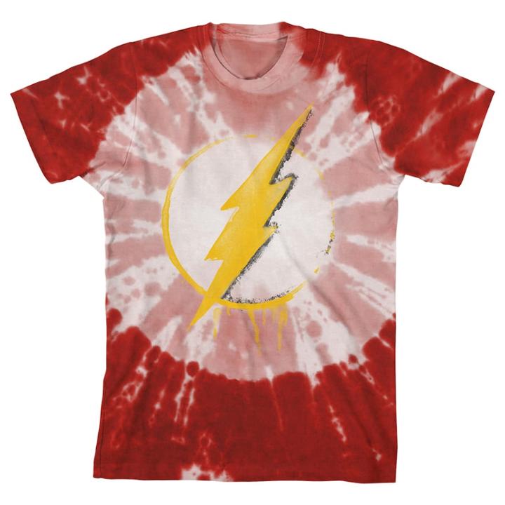 Boys 8-20 Dc Comics The Flash Tie-dyed Tee, Size: Medium, Red