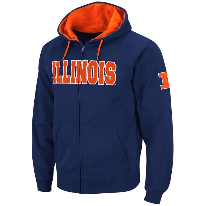 Men's Illinois Fighting Illini Fleece Hoodie, Size: Xxl, Dark Blue