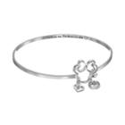 Disney's Minnie Mouse Crystal Charm Bangle Bracelet, Women's, White