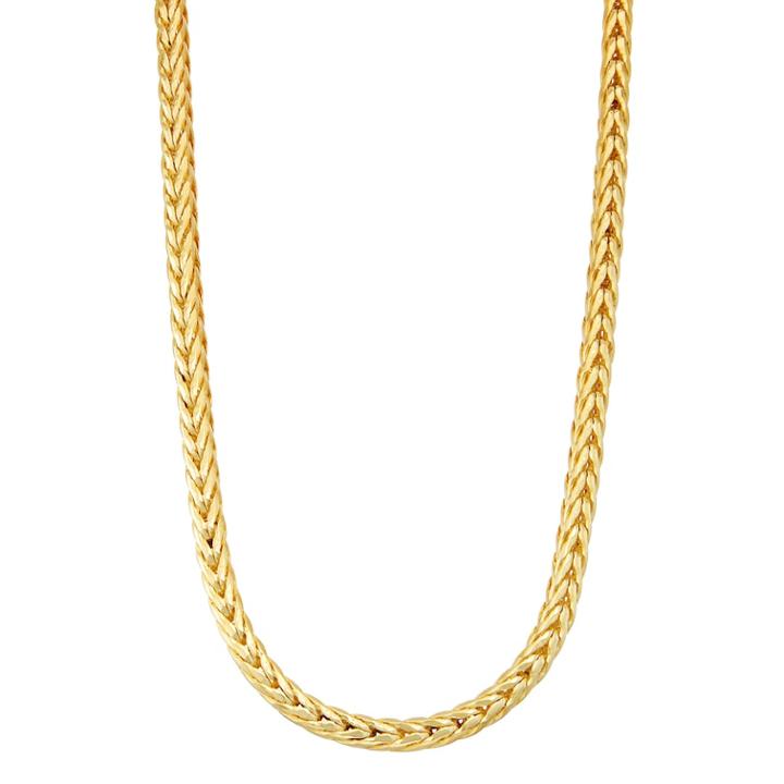 Men's 14k Gold Over Silver Wheat Chain Necklace - 20 In, Size: 20, Yellow