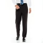 Men's Adolfo Classic-fit Striped Pleated Charcoal Suit Pants, Size: 34x30, Black