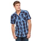 Men's Rock & Republic Plaid Button-down Shirt, Size: Xxl, Blue
