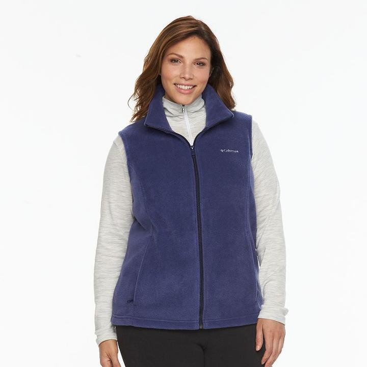 Plus Size Columbia Three Lakes Fleece Vest, Women's, Size: 3xl, Med Blue