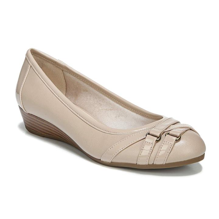 Lifestride Flair Women's Wedges, Size: 7 Wide, Dark Beige
