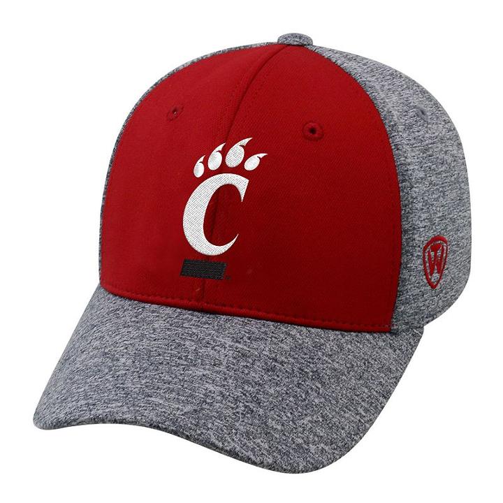 Adult Top Of The World Cincinnati Bearcats Pressure One-fit Cap, Med Red