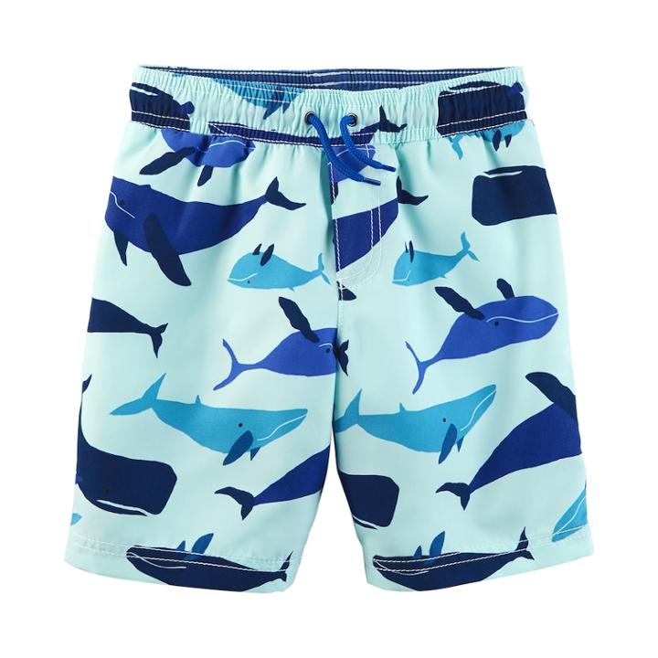 Boys 4-8 Carter's Whale Swim Trunks, Size: 7, Print