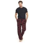 Men's Croft & Barrow&reg; Patterned Microfleece Lounge Pants, Size: Medium, Red