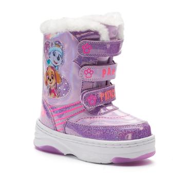 Paw Patrol Everest & Skye Toddler Girls' Light-up Winter Boots, Size: 12, Lt Purple