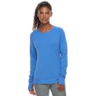 Women's Tek Gear&reg; Vented Long Sleeve Top, Size: Medium, Med Blue