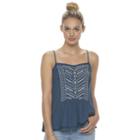 Juniors' Mason & Belle Strappy Embroidered Tank, Girl's, Size: Small, Blue Other