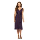 Women's Chaps Surplice Empire Evening Dress, Size: 2, Purple