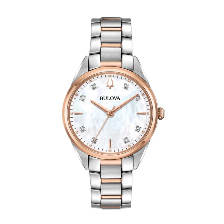 Bulova Women's Sutton Diamond Two Tone Stainless Steel Watch - 98p183, Multicolor