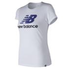 Women's New Balance Nb Logo Graphic Tee, Size: Medium, White