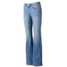 Women's Lc Lauren Conrad Flare Leg Jeans, Size: 6 T/l, Light Blue