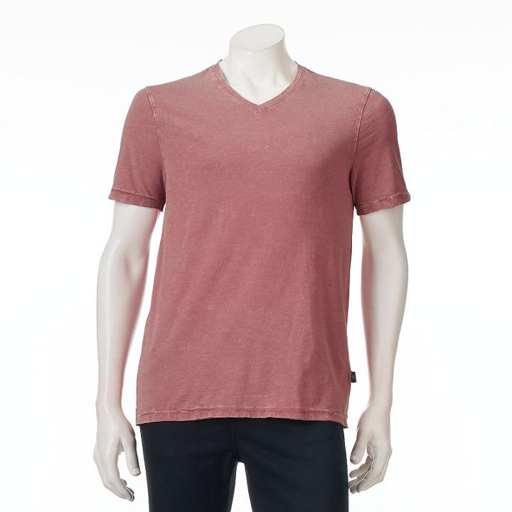 Men's Rock & Republic Core V-neck Tee, Size: Large, Med Pink