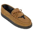 Men's Wide-width Texas Longhorns Microsuede Moccasins, Size: 13, Brown