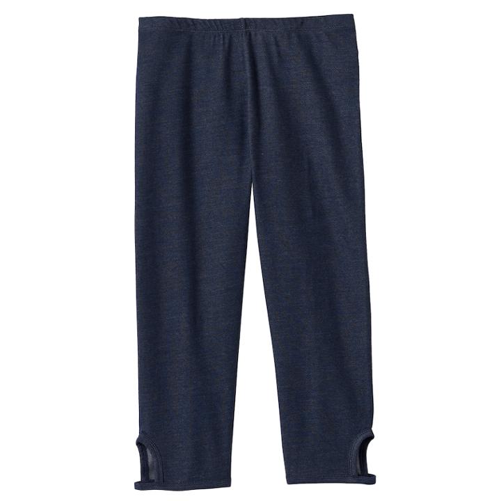 Girls Plus Size So&reg; Faux-denim Keyhole Capri Leggings, Size: 16 1/2, Dark Blue