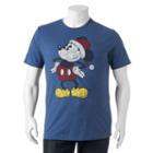 Big & Tall Disney's Mickey Mouse Santa Tee, Men's, Size: 3xl Tall, Blue (navy)