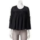 Women's Lc Lauren Conrad Embroidered Eyelet Top, Size: Xxl, Black