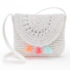 Girls 4-16 Crochet Tassel Crossbody Bag, Girl's, White Oth