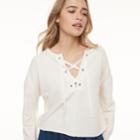 K/lab Lace-up Sweatshirt, Teens, Size: Xs, White