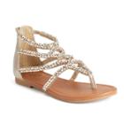 So&reg; Wasabi Girls' Sandals, Girl's, Size: 2, Gold