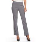 Women's Briggs Millennium Straight-leg Pull-on Pants, Size: 12, Grey (charcoal)