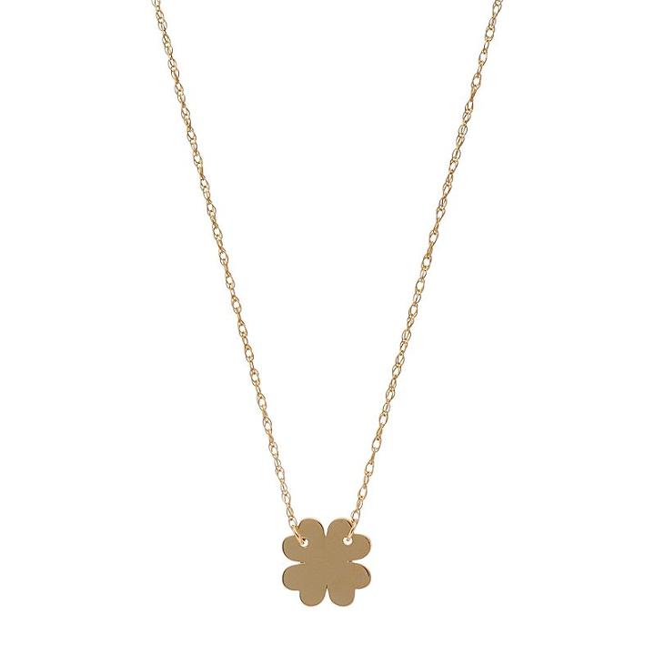 14k Gold Four Leaf Clover Necklace, Women's, Size: 16, Yellow