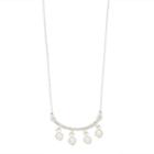 Lc Lauren Conrad Simulated Pearl Curved Bar Necklace, Women's, White