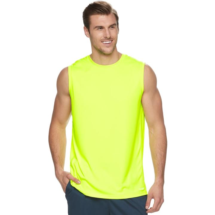 Big & Tall Tek Gear&reg; Dry Tek Regular-fit Muscle Tee, Men's, Size: L Tall, Brt Yellow