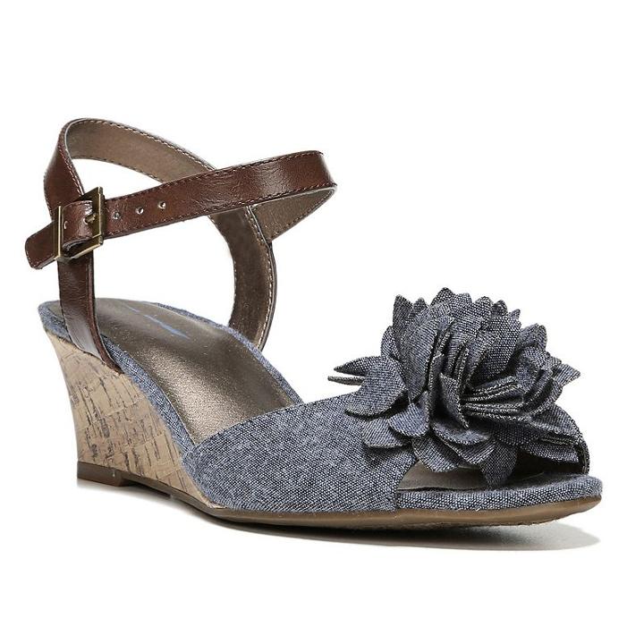 Lifestride Paula Women's Wedge Sandals, Size: Medium (9), Blue