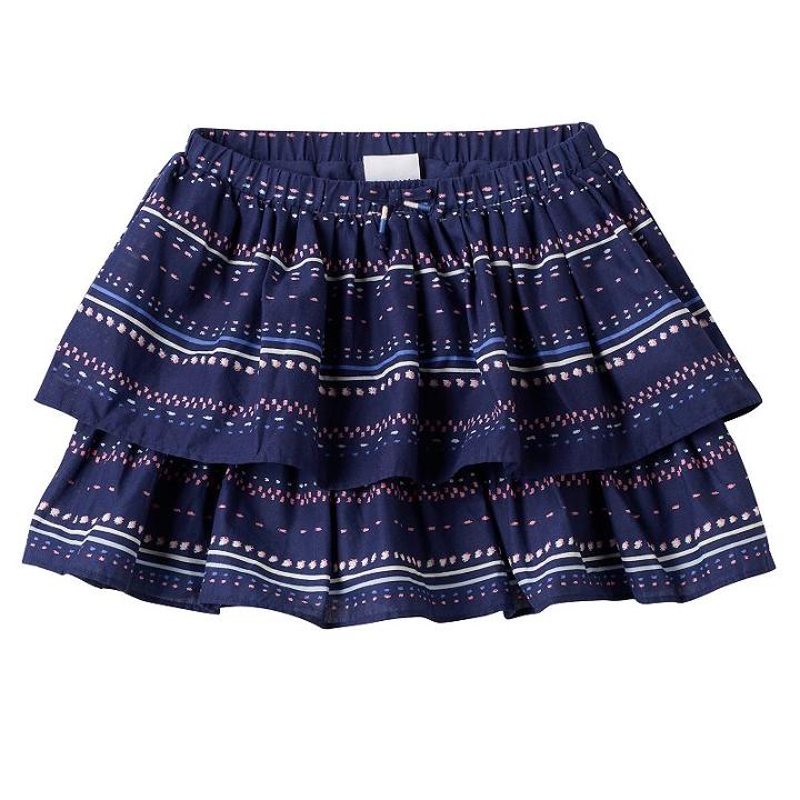Girls 4-8 Sonoma Goods For Life&trade; Print Tiered Skort, Girl's, Size: 5, Blue