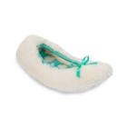 Dearfoams Girls' Fuzzy Ballerina Slippers, Girl's, Size: 11-12, White Oth