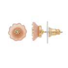 Lc Lauren Conrad Pink Flower Nickel Free Stud Earrings, Women's