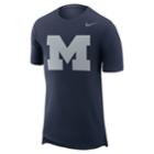Men's Nike Michigan Wolverines Enzyme Droptail Tee, Size: Large, Blue (navy)