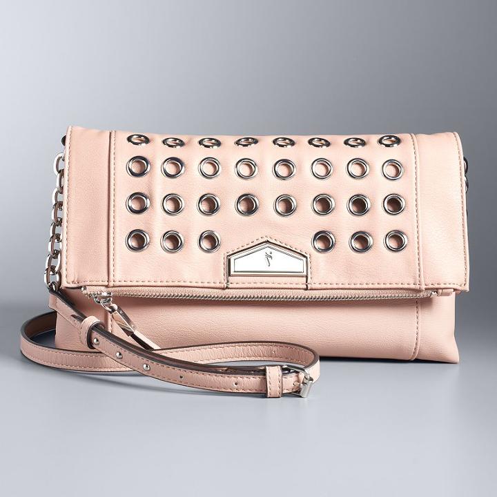 Simply Vera Vera Wang Palvee Grommet Crossbody Bag, Women's, Light Pink