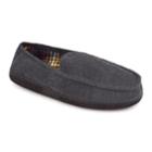 Muk Luks Men's Corduroy Moccasin Slippers, Size: Large, Grey