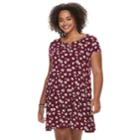 Juniors' Plus Size So&reg; Lace-up Swing Dress, Teens, Size: 1xl, Dark Blue